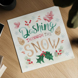 Snowy Critters VI by Dina June. Shown as a detailed flat fine art print, highlighting archival giclee quality. Available as an archival giclee rolled canvas, fine art paper, or poster print. SKU 83426a.