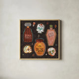 Spooky Night II by Dina June. Shown in a natural wood glass frame for a timeless modern aesthetic. Available as an archival giclee rolled canvas, fine art paper, or poster print. SKU 95934a.
