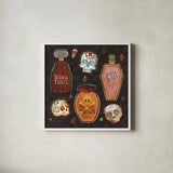 Spooky Night II by Dina June. Shown in a crisp white glass frame for a clean and minimalist style. Available as an archival giclee rolled canvas, fine art paper, or poster print. SKU 95934a.