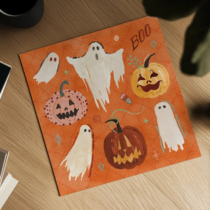 Spooky Night III by Dina June. Shown as a detailed flat fine art print, highlighting archival giclee quality. Available as an archival giclee rolled canvas, fine art paper, or poster print. SKU 95935a.