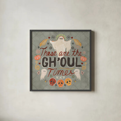 Spooky Night VI by Dina June. Shown in a sleek black glass frame for a contemporary gallery look. Available as an archival giclee rolled canvas, fine art paper, or poster print. SKU 95938a.