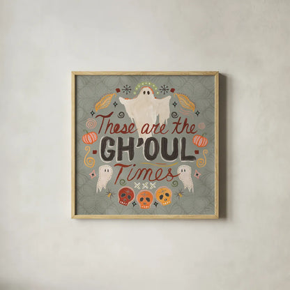 Spooky Night VI by Dina June. Shown in a natural wood glass frame for a timeless modern aesthetic. Available as an archival giclee rolled canvas, fine art paper, or poster print. SKU 95938a.