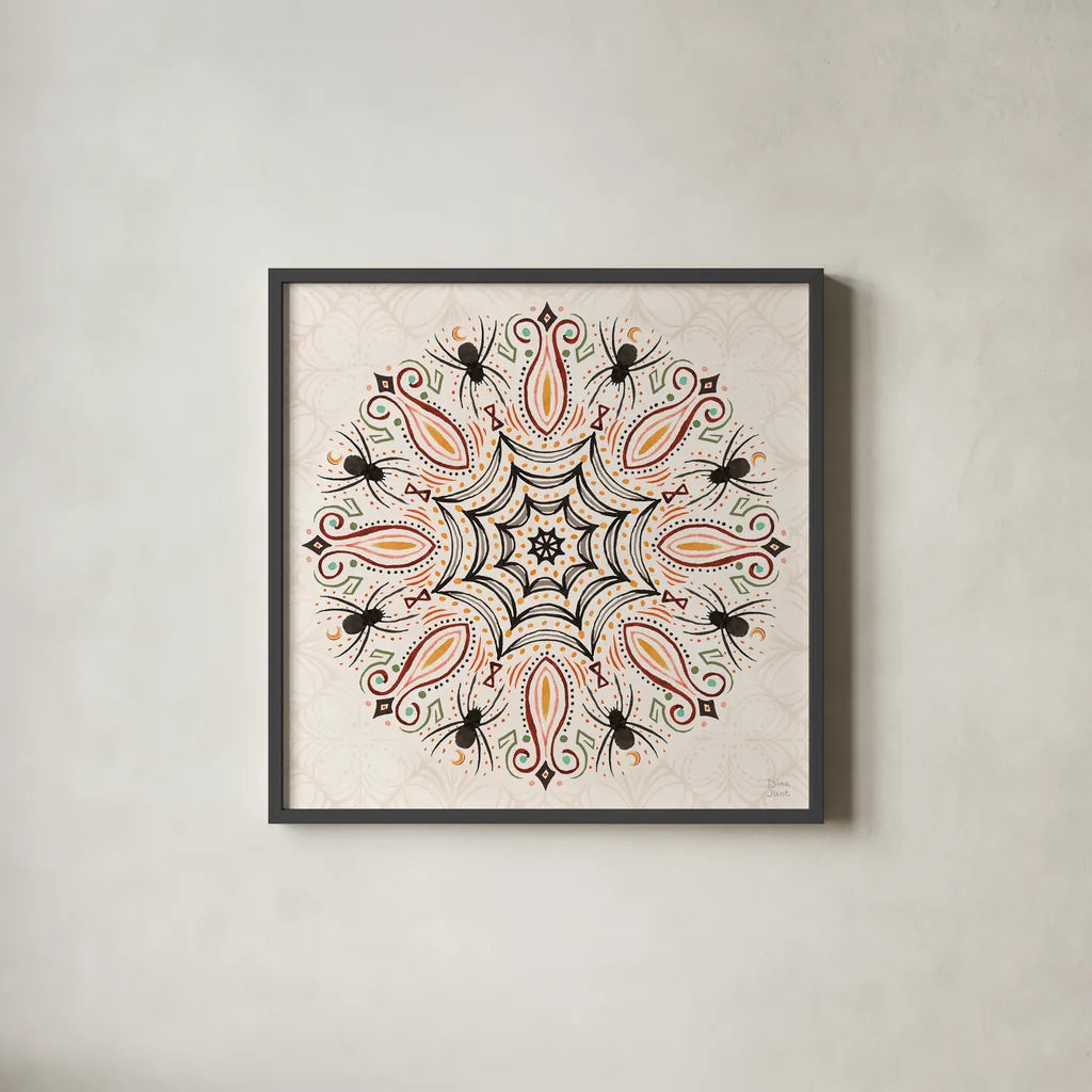 Spooky Night VII by Dina June. Shown in a sleek black glass frame for a contemporary gallery look. Available as an archival giclee rolled canvas, fine art paper, or poster print. SKU 95939a.