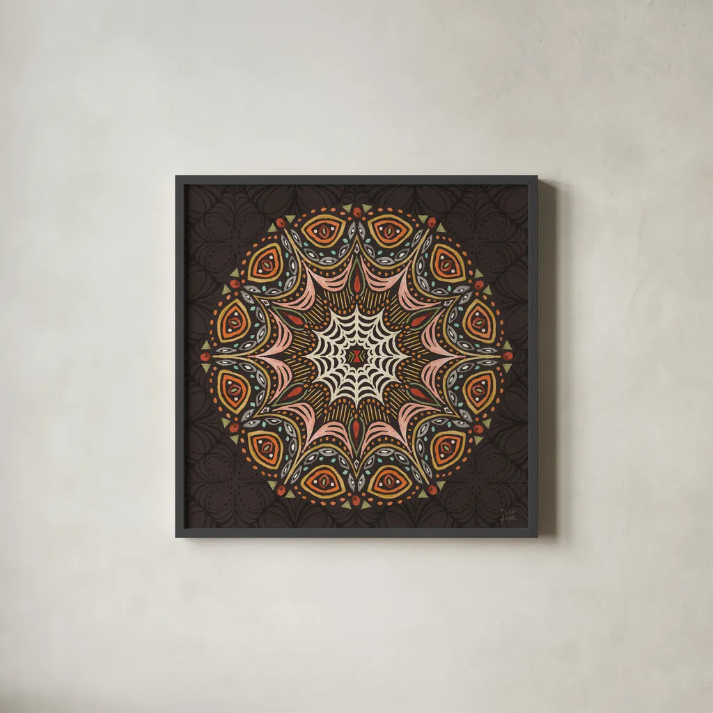 Spooky Night VIII by Dina June. Shown in a sleek black glass frame for a contemporary gallery look. Available as an archival giclee rolled canvas, fine art paper, or poster print. SKU 95940a.