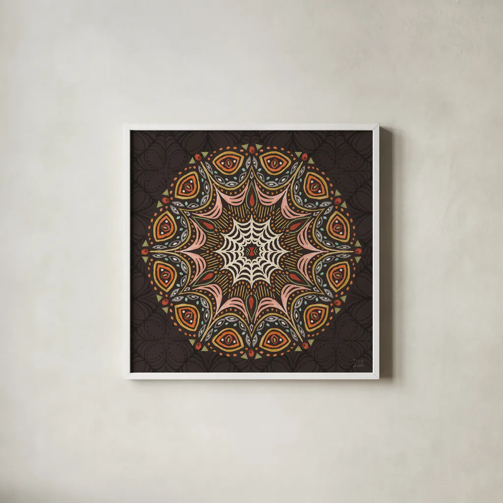 Spooky Night VIII by Dina June. Shown in a crisp white glass frame for a clean and minimalist style. Available as an archival giclee rolled canvas, fine art paper, or poster print. SKU 95940a.