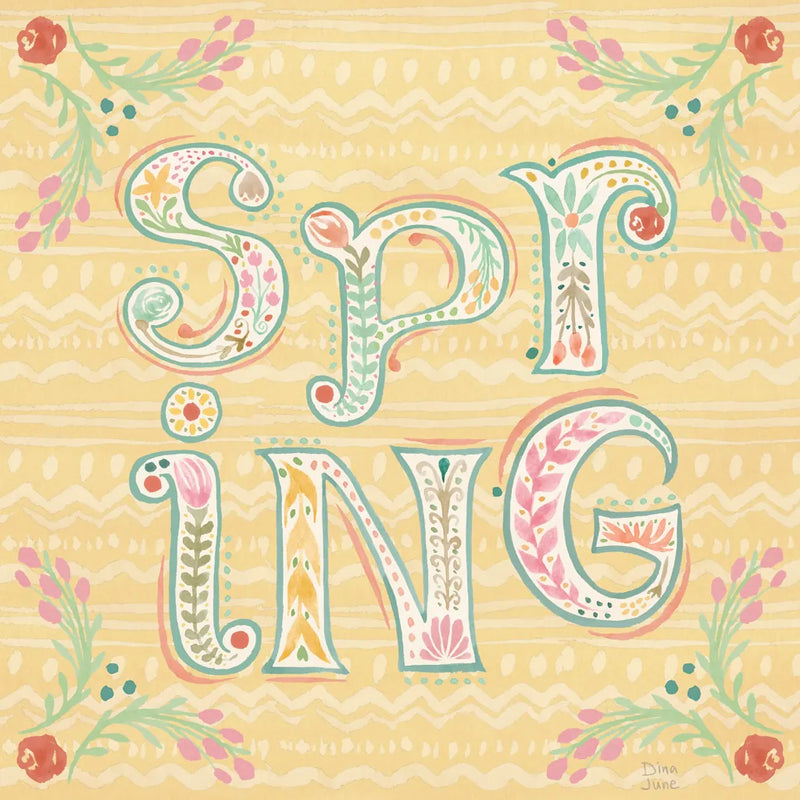 Spring Song VI by Dina June. SKU 98396a. Archival Giclee Fine art print for wall decor.