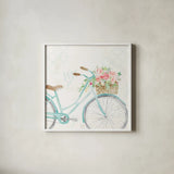 Summer Ride II by Dina June. Shown in a crisp white glass frame for a clean and minimalist style. Available as an archival giclee rolled canvas, fine art paper, or poster print. SKU 58437a.
