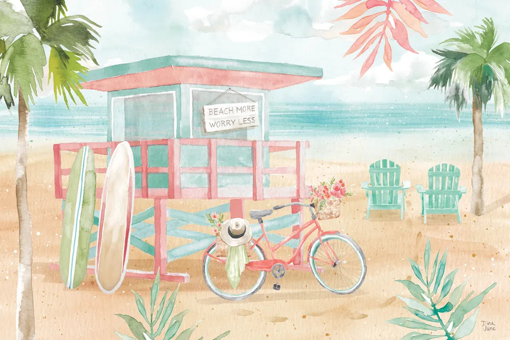 Surfs Up I by Dina June. SKU 65079i. Archival Giclee Fine art print for wall decor.