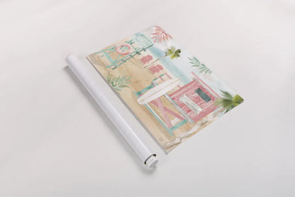 Surfs Up II by Dina June. shown as a rolled paper print. Available as archival giclee rolled canvas, fine art paper, or poster print. SKU 65080i.