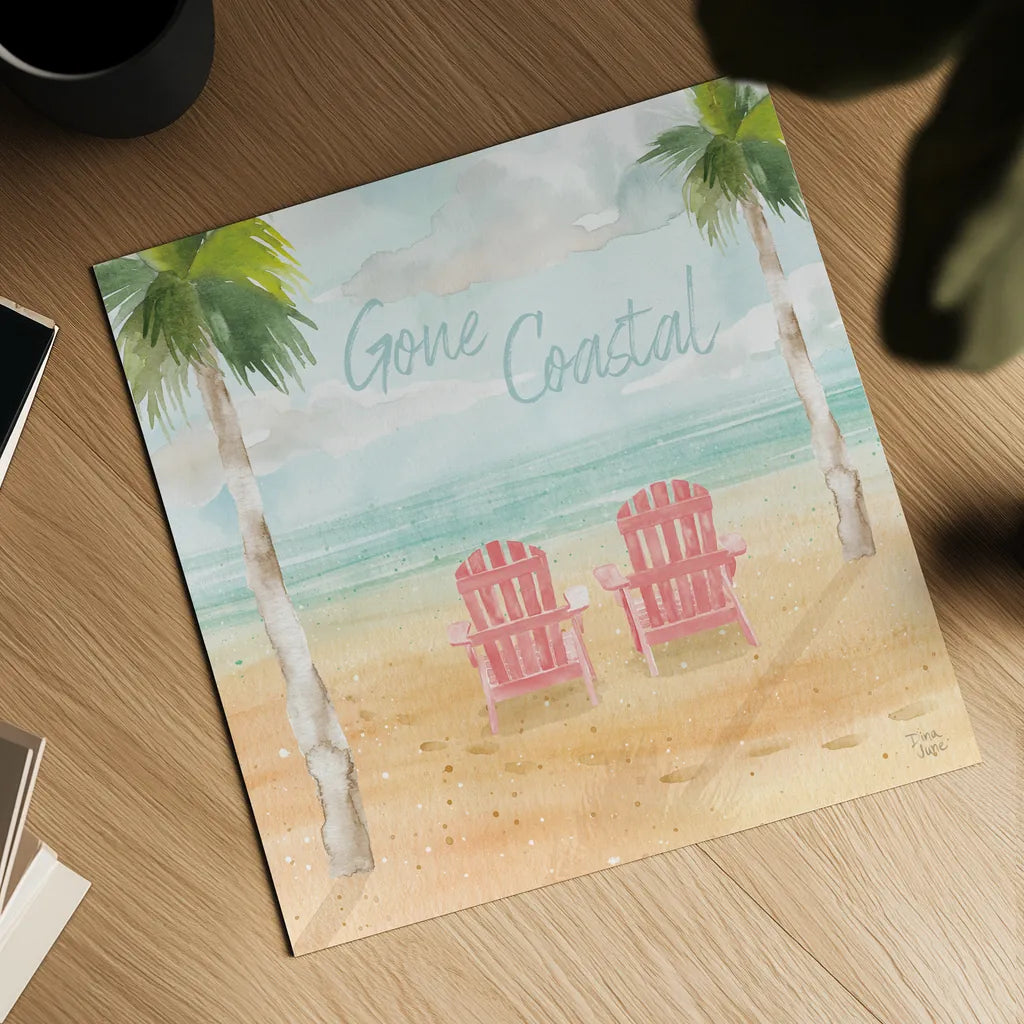 Surfs Up III by Dina June. Shown as a detailed flat fine art print, highlighting archival giclee quality. Available as an archival giclee rolled canvas, fine art paper, or poster print. SKU 65081a.