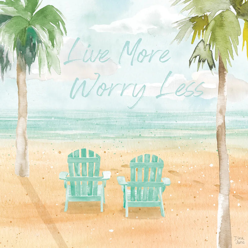 Surfs Up IV Live More by Dina June. SKU 79168a. Archival Giclee Fine art print for wall decor.