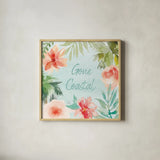 Surfs Up IX by Dina June. Shown in a natural wood glass frame for a timeless modern aesthetic. Available as an archival giclee rolled canvas, fine art paper, or poster print. SKU 65087a.
