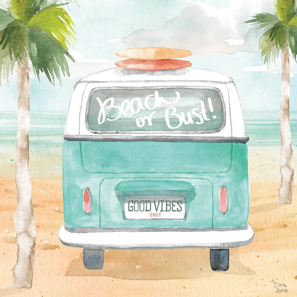 Surfs Up VI by Dina June. SKU 65084a. Archival Giclee Fine art print for wall decor.