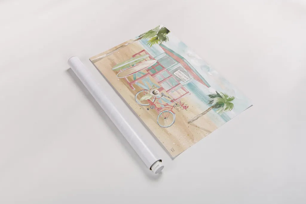 Surfs Up VII by Dina June. shown as a rolled paper print. Available as archival giclee rolled canvas, fine art paper, or poster print. SKU 65085i.