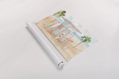 Surfs Up VII by Dina June. shown as a rolled paper print. Available as archival giclee rolled canvas, fine art paper, or poster print. SKU 65085i.