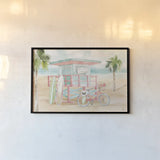 Surfs Up VII by Dina June. shown as a paper print in a black flame. Available as a archival giclee rolled canvas, fine art paper, or poster print. SKU 65085i.