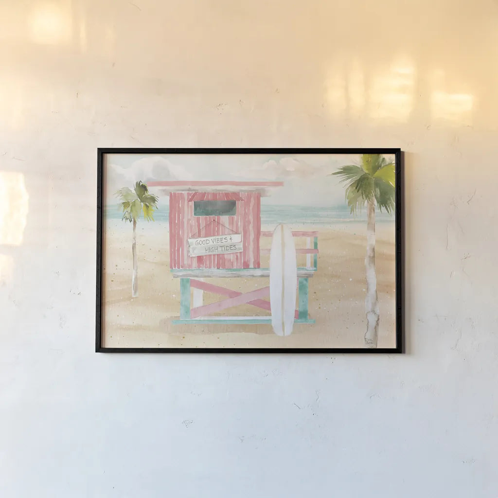 Surfs Up VIII by Dina June. shown as a paper print in a black flame. Available as a archival giclee rolled canvas, fine art paper, or poster print. SKU 65086i.