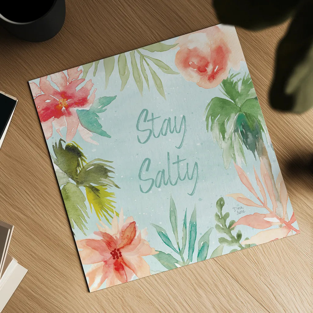 Surfs Up X by Dina June. Shown as a detailed flat fine art print, highlighting archival giclee quality. Available as an archival giclee rolled canvas, fine art paper, or poster print. SKU 65088a.