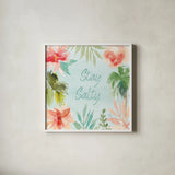 Surfs Up X by Dina June. Shown in a crisp white glass frame for a clean and minimalist style. Available as an archival giclee rolled canvas, fine art paper, or poster print. SKU 65088a.