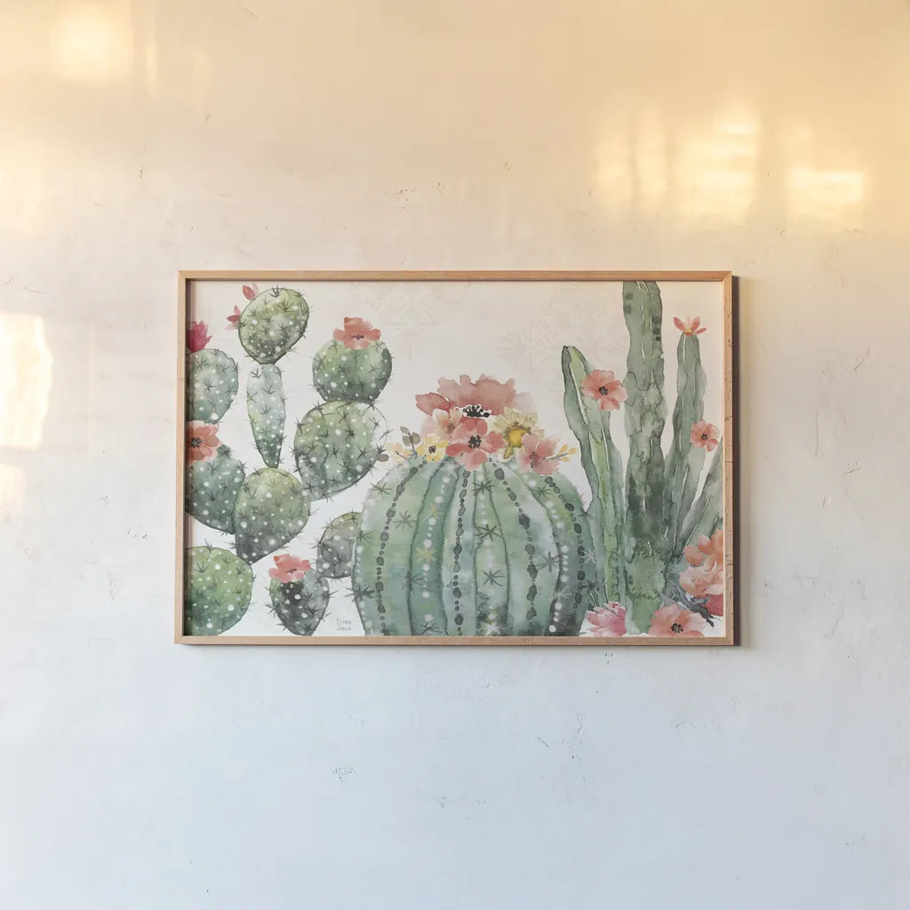 Sweet Southwest I by Dina June. shown as a paper print in a natural frame. Available as a archival giclee rolled canvas, fine art paper, or poster print. SKU 63095i.
