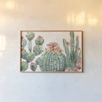 Sweet Southwest I by Dina June. shown as a paper print in a natural frame. Available as a archival giclee rolled canvas, fine art paper, or poster print. SKU 63095i.
