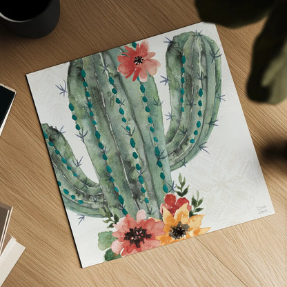 Sweet Southwest II by Dina June. Shown as a detailed flat fine art print, highlighting archival giclee quality. Available as an archival giclee rolled canvas, fine art paper, or poster print. SKU 63096a.