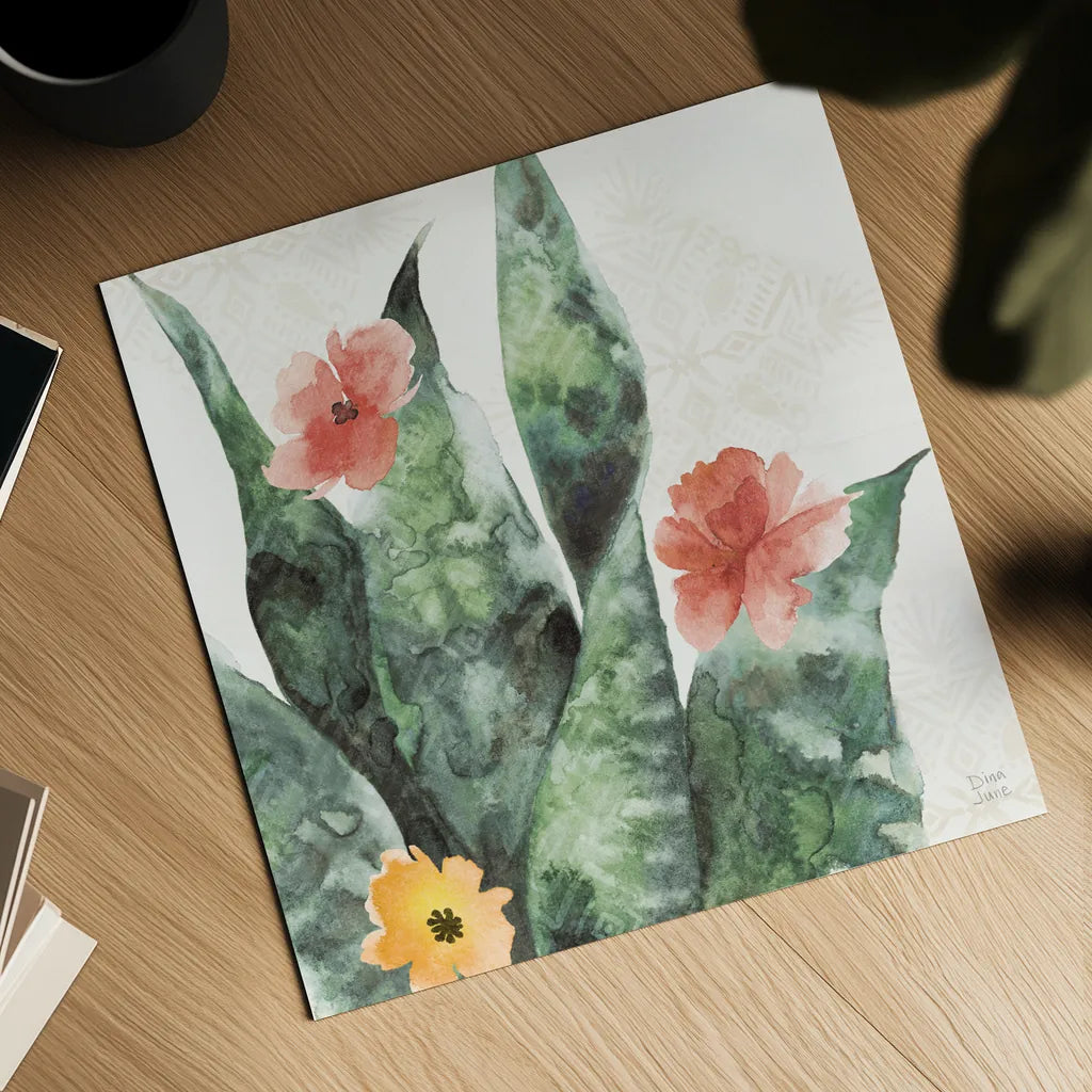 Sweet Southwest IV by Dina June. Shown as a detailed flat fine art print, highlighting archival giclee quality. Available as an archival giclee rolled canvas, fine art paper, or poster print. SKU 63098a.