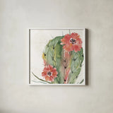 Sweet Southwest V by Dina June. Shown in a crisp white glass frame for a clean and minimalist style. Available as an archival giclee rolled canvas, fine art paper, or poster print. SKU 63099a.
