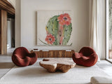 Sweet Southwest V by Dina June. Shown as extra-large giant wall art in a modern living room. Available as an archival giclee rolled canvas, fine art paper, or poster print. SKU 63099a.