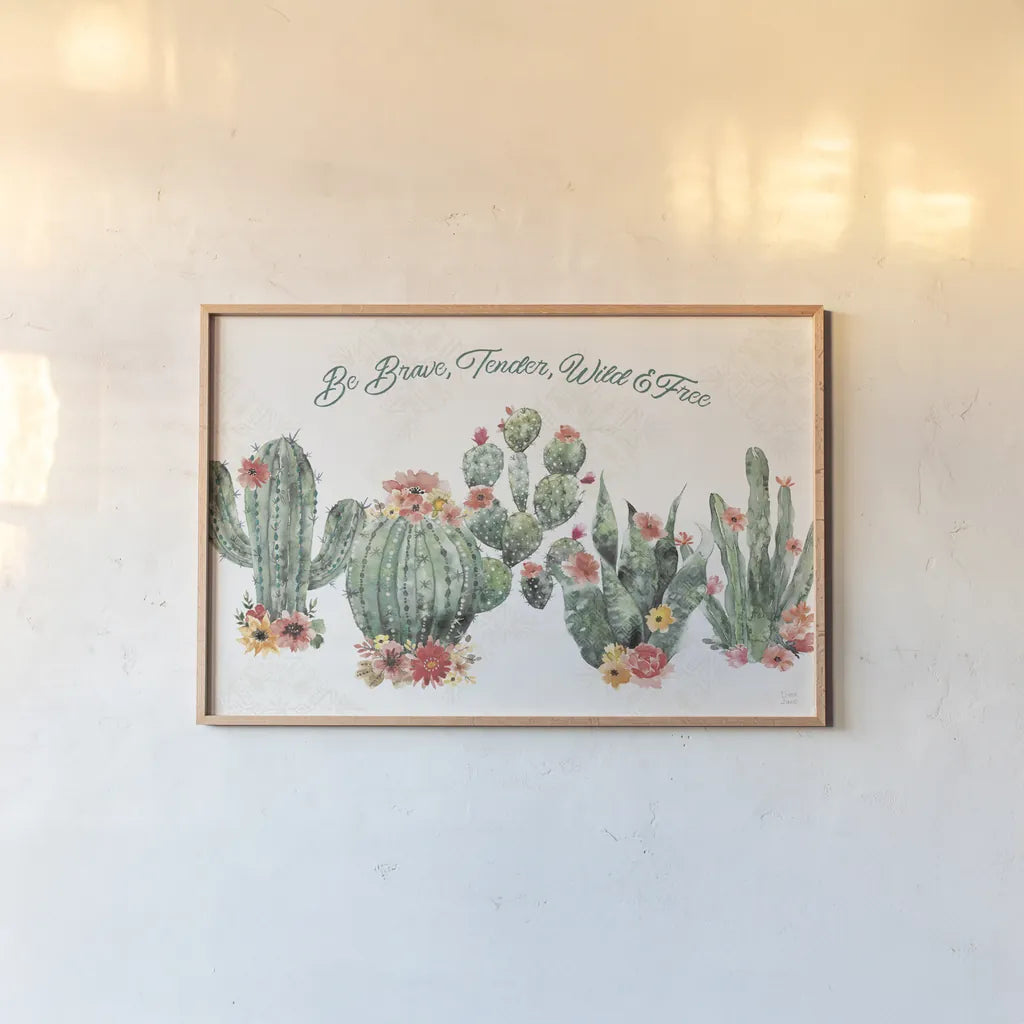 Sweet Southwest VIII by Dina June. shown as a paper print in a natural frame. Available as a archival giclee rolled canvas, fine art paper, or poster print. SKU 63102i.
