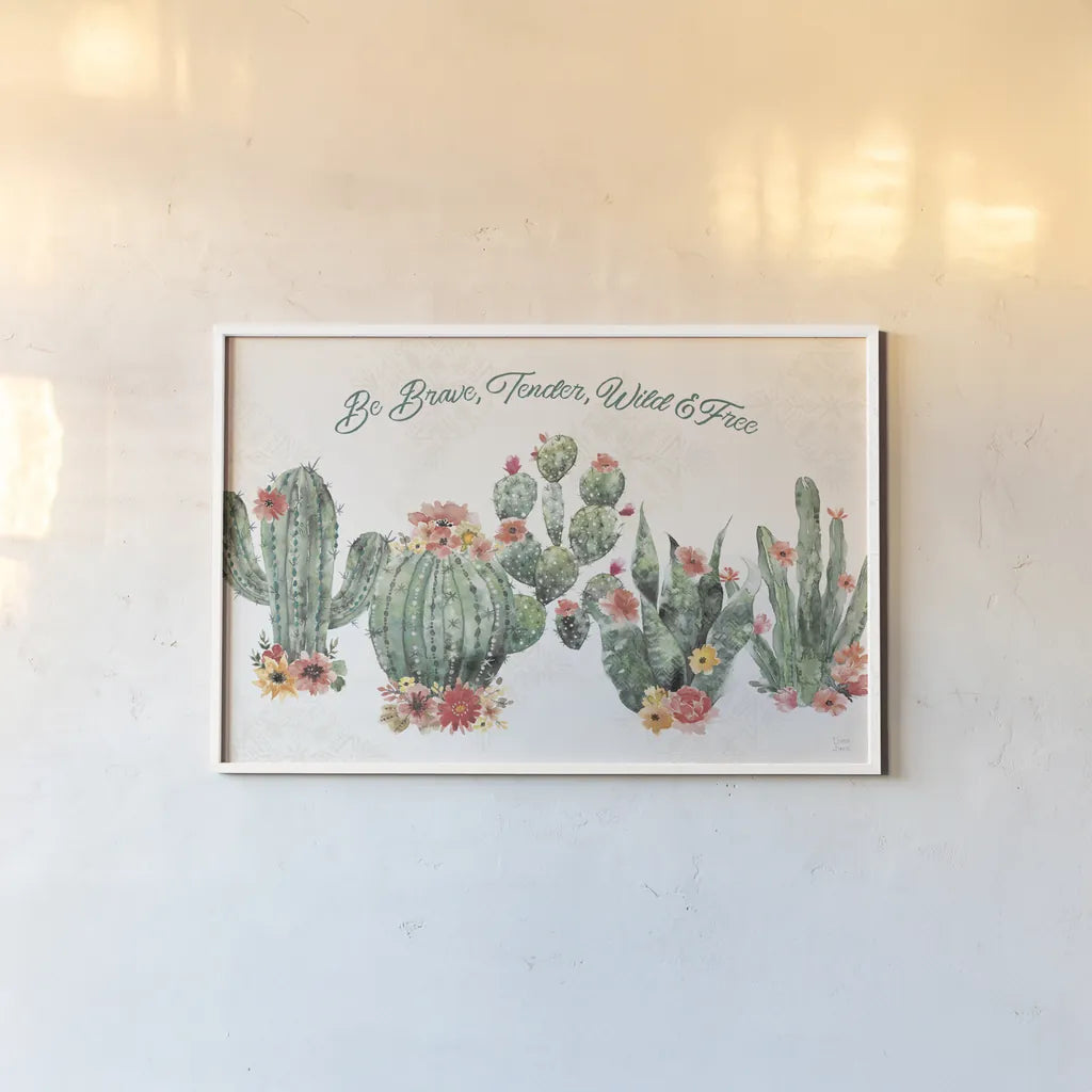Sweet Southwest VIII by Dina June. shown as a paper print in a white frame. Available as a archival giclee rolled canvas, fine art paper, or poster print. SKU 63102i.