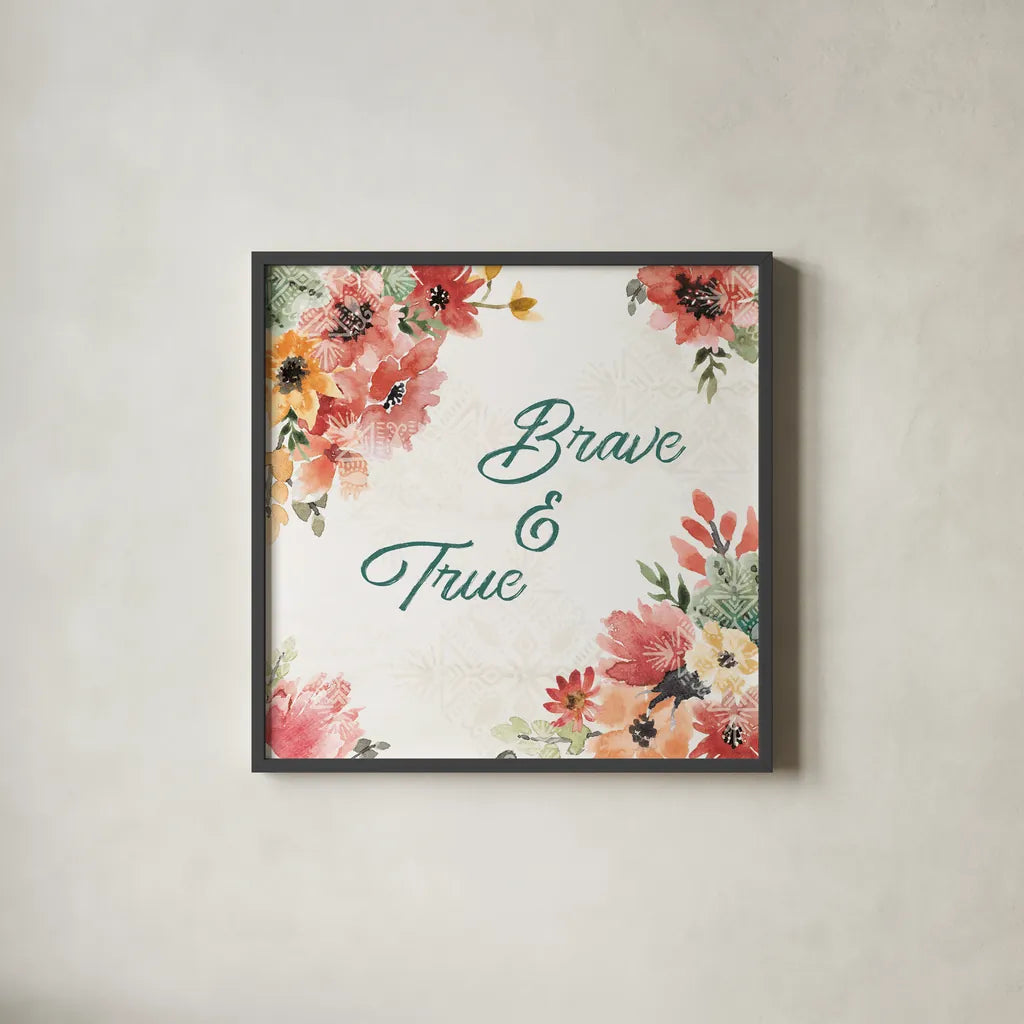 Sweet Southwest XX by Dina June. Shown in a sleek black glass frame for a contemporary gallery look. Available as an archival giclee rolled canvas, fine art paper, or poster print. SKU 63114a.