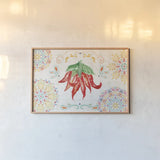 Sweet and Spicy I by Dina June. shown as a paper print in a natural frame. Available as a archival giclee rolled canvas, fine art paper, or poster print. SKU 72349i.