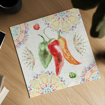 Sweet and Spicy II by Dina June. Shown as a detailed flat fine art print, highlighting archival giclee quality. Available as an archival giclee rolled canvas, fine art paper, or poster print. SKU 72350a.
