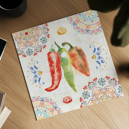 Sweet and Spicy III by Dina June. Shown as a detailed flat fine art print, highlighting archival giclee quality. Available as an archival giclee rolled canvas, fine art paper, or poster print. SKU 72351a.