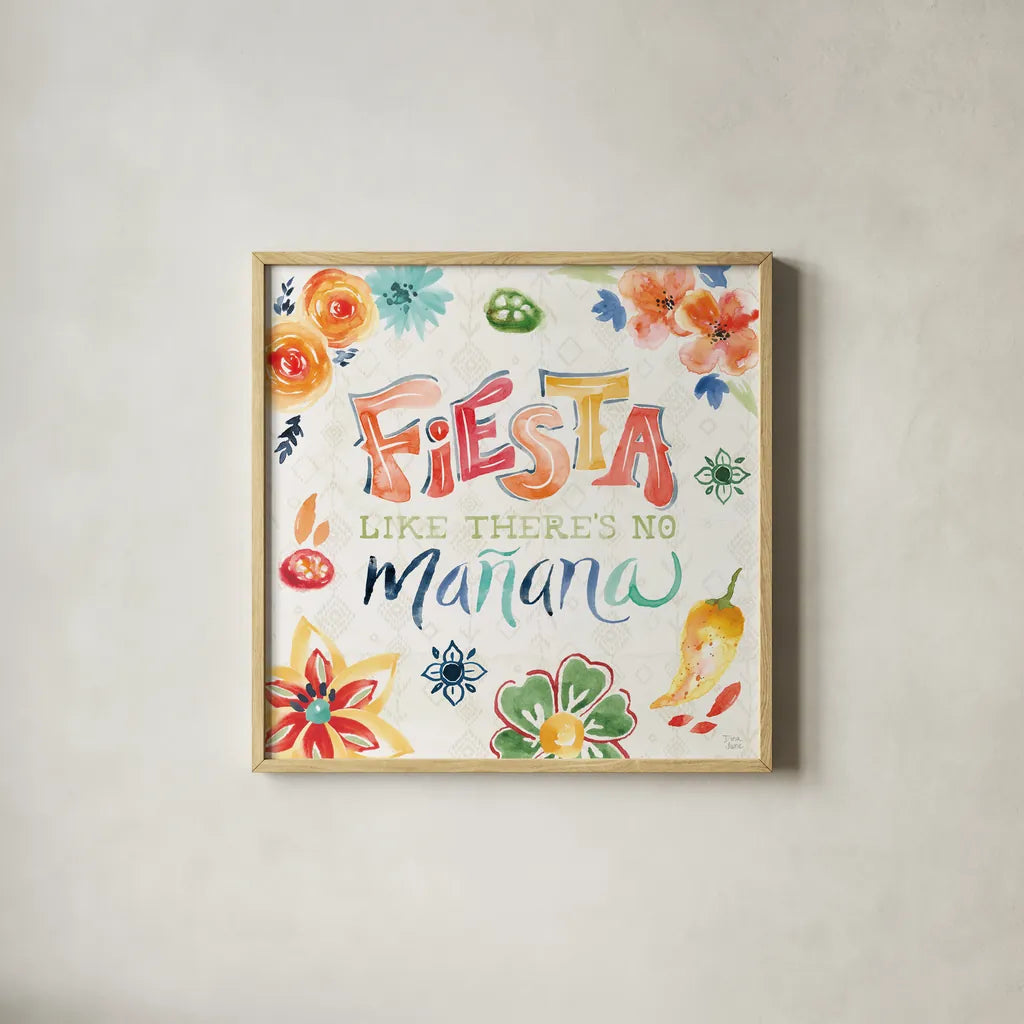 Sweet and Spicy IV by Dina June. Shown in a natural wood glass frame for a timeless modern aesthetic. Available as an archival giclee rolled canvas, fine art paper, or poster print. SKU 72352a.