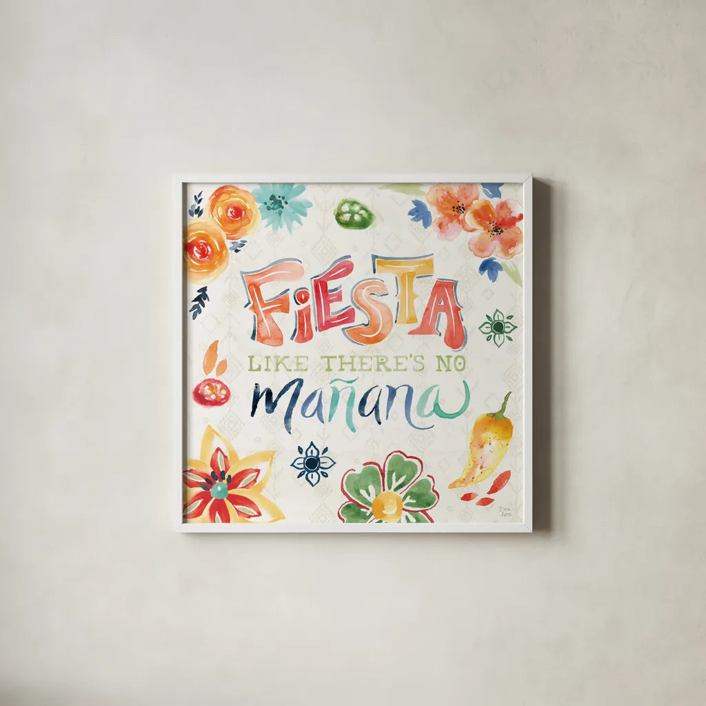 Sweet and Spicy IV by Dina June. Shown in a crisp white glass frame for a clean and minimalist style. Available as an archival giclee rolled canvas, fine art paper, or poster print. SKU 72352a.