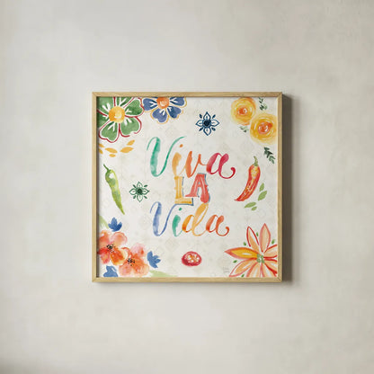 Sweet and Spicy V by Dina June. Shown in a natural wood glass frame for a timeless modern aesthetic. Available as an archival giclee rolled canvas, fine art paper, or poster print. SKU 72353a.