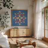 Sweet and Spicy VI by Dina June. Shown in a natural wood frame in a cozy modern living room. Available as an archival giclee rolled canvas, fine art paper, or poster print. SKU 72354a.
