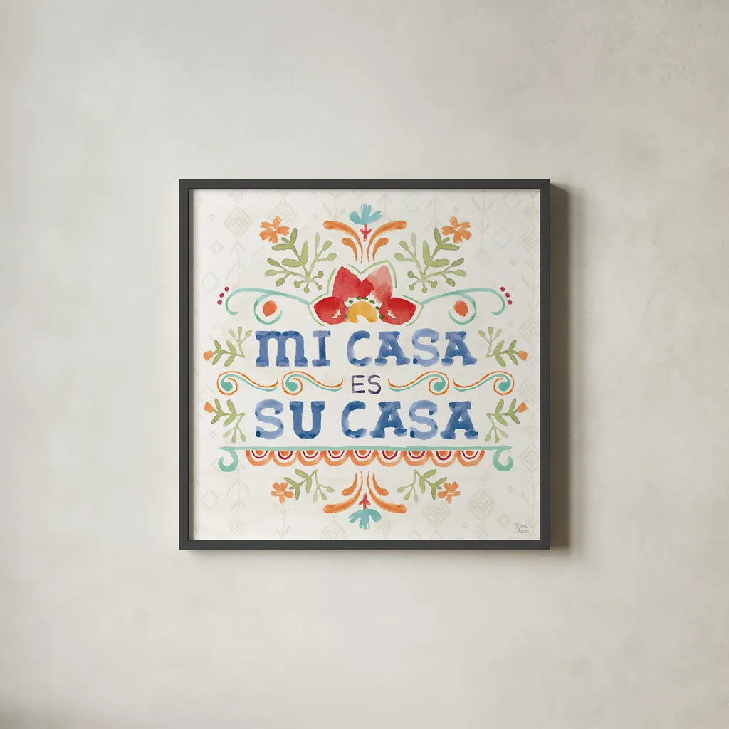 Sweet and Spicy XI by Dina June. Shown in a sleek black glass frame for a contemporary gallery look. Available as an archival giclee rolled canvas, fine art paper, or poster print. SKU 72359a.