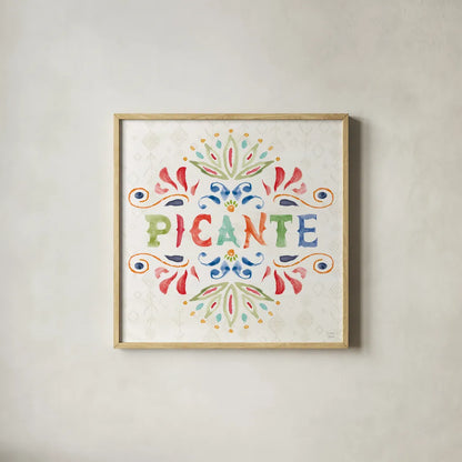 Sweet and Spicy XII by Dina June. Shown in a natural wood glass frame for a timeless modern aesthetic. Available as an archival giclee rolled canvas, fine art paper, or poster print. SKU 72360a.