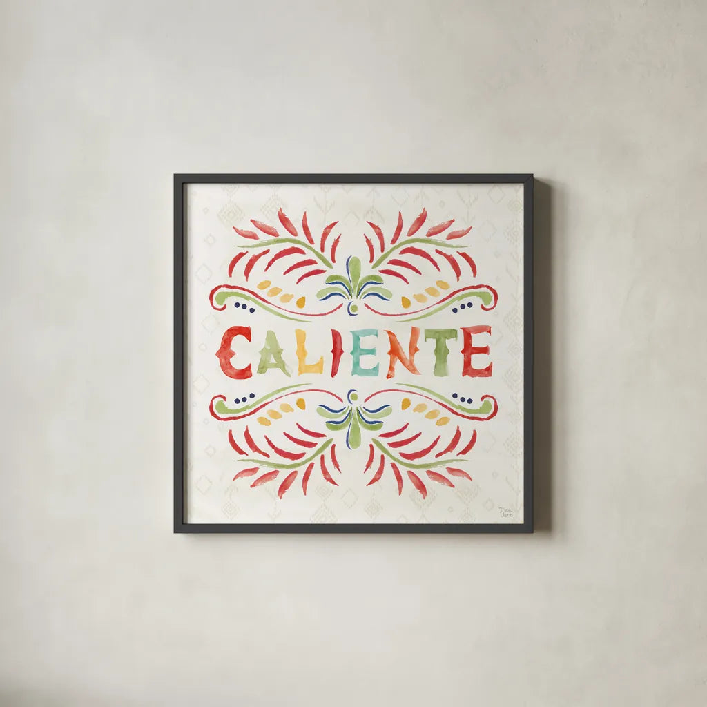 Sweet and Spicy XIII by Dina June. Shown in a sleek black glass frame for a contemporary gallery look. Available as an archival giclee rolled canvas, fine art paper, or poster print. SKU 72361a.