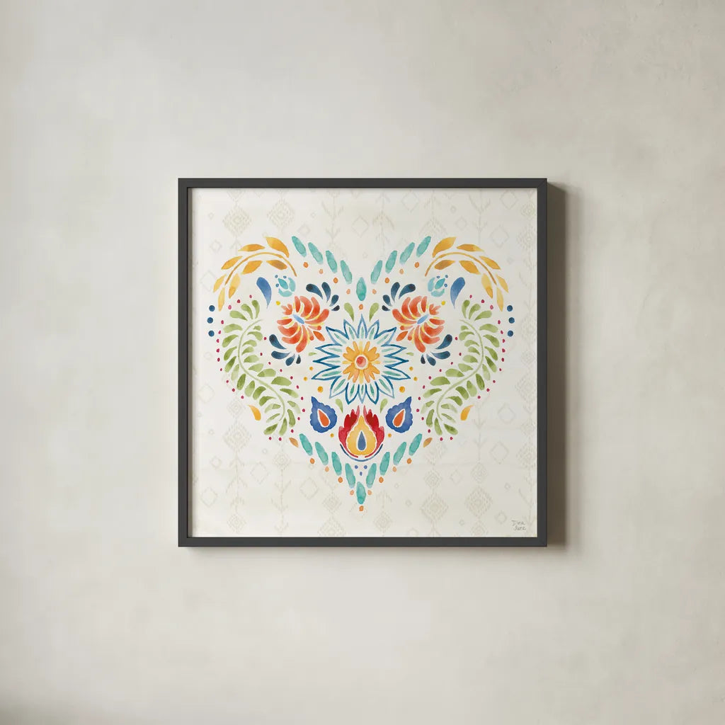 Sweet and Spicy XIV by Dina June. Shown in a sleek black glass frame for a contemporary gallery look. Available as an archival giclee rolled canvas, fine art paper, or poster print. SKU 72362a.