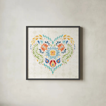 Sweet and Spicy XIV by Dina June. Shown in a sleek black glass frame for a contemporary gallery look. Available as an archival giclee rolled canvas, fine art paper, or poster print. SKU 72362a.