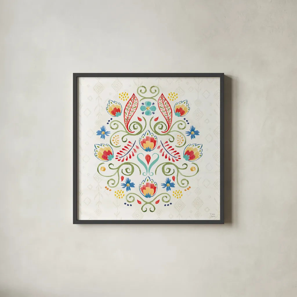 Sweet and Spicy XV by Dina June. Shown in a sleek black glass frame for a contemporary gallery look. Available as an archival giclee rolled canvas, fine art paper, or poster print. SKU 72363a.