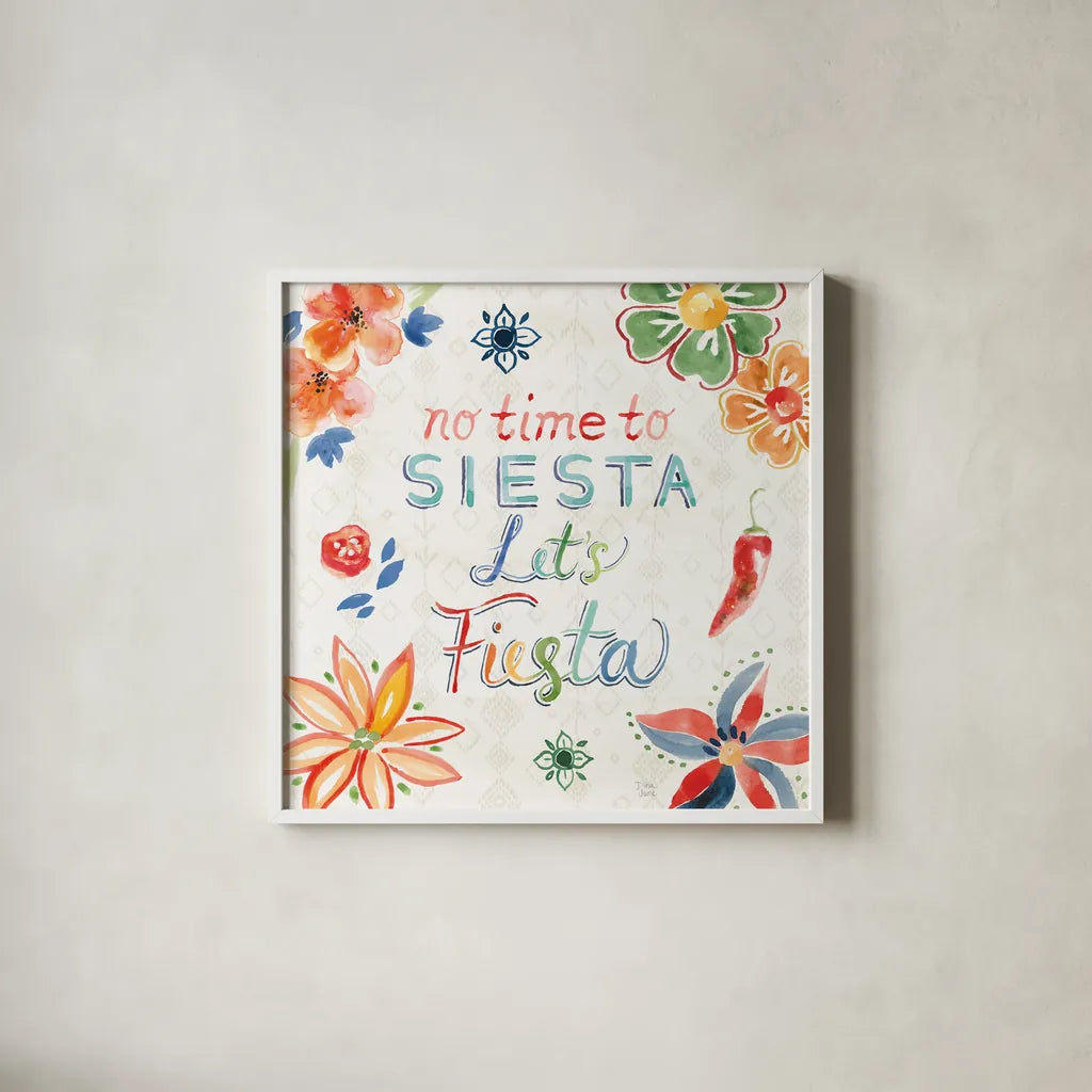 Sweet and Spicy XVII by Dina June. Shown in a crisp white glass frame for a clean and minimalist style. Available as an archival giclee rolled canvas, fine art paper, or poster print. SKU 72782a.