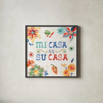 Sweet and Spicy XVIII by Dina June. Shown in a sleek black glass frame for a contemporary gallery look. Available as an archival giclee rolled canvas, fine art paper, or poster print. SKU 72783a.