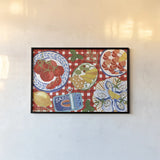 Tabletop I by Dina June. shown as a paper print in a black flame. Available as a archival giclee rolled canvas, fine art paper, or poster print. SKU 104478i.