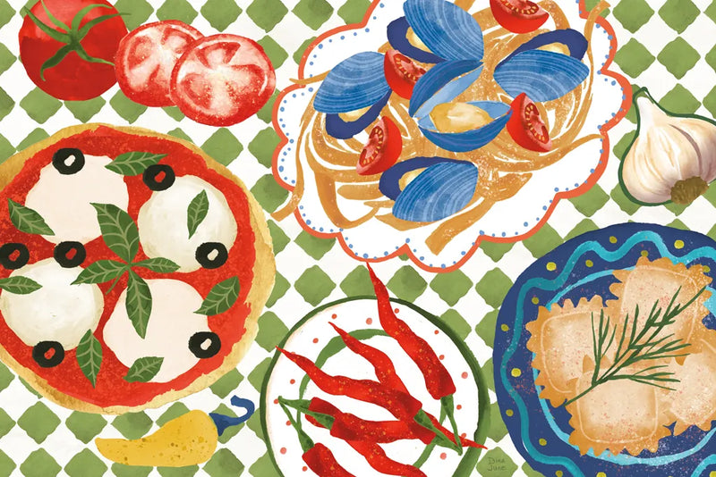 Tabletop II by Dina June. SKU 104479i. Archival Giclee Fine art print for wall decor.