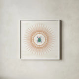 The Tropics IV by Dina June. Shown in a crisp white glass frame for a clean and minimalist style. Available as an archival giclee rolled canvas, fine art paper, or poster print. SKU 79690a.